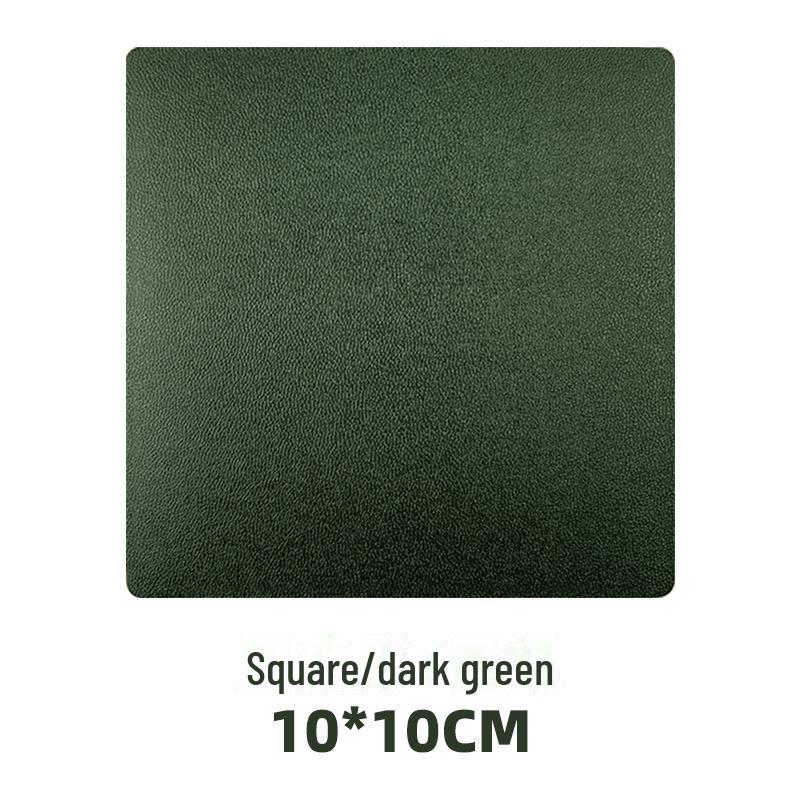 Custom PU Leather Tea Coasters with Hand-Sewn Edges and Insulation Pad, Featuring Your Enterprise Logo.
