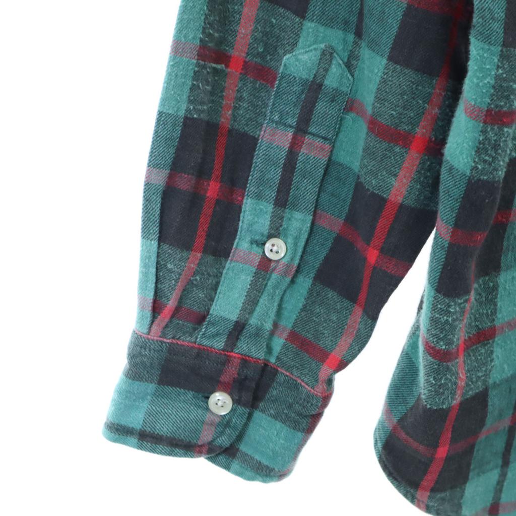 POLO COUNTRY RALPH LAUREN 80s 90s Old Tartan Check Pattern Long sleeve Cotton shirt Men's Used