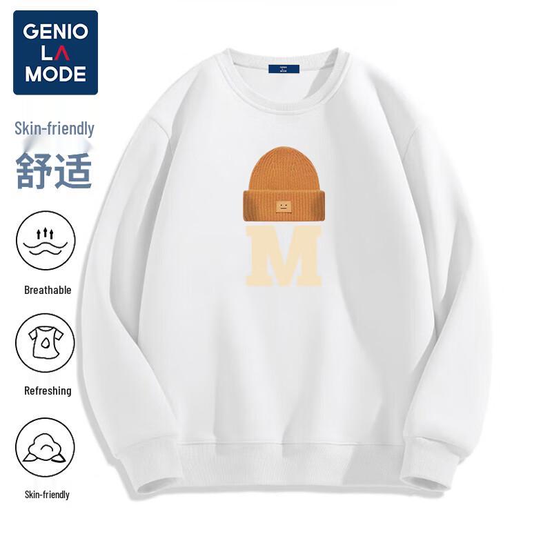 GENIOLAMODE Men's Heavyweight American Casual Crewneck Sweatshirt