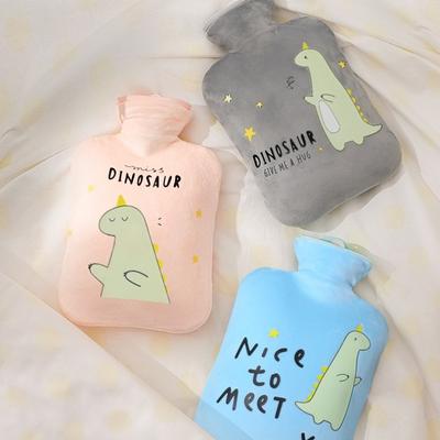 1pc Water Injection Hot Water Bags Thickened Explosion-proof Water Bottle Ice Pack Water Bag Plush Warm Jacket Easy To Clean Removable and Washable
