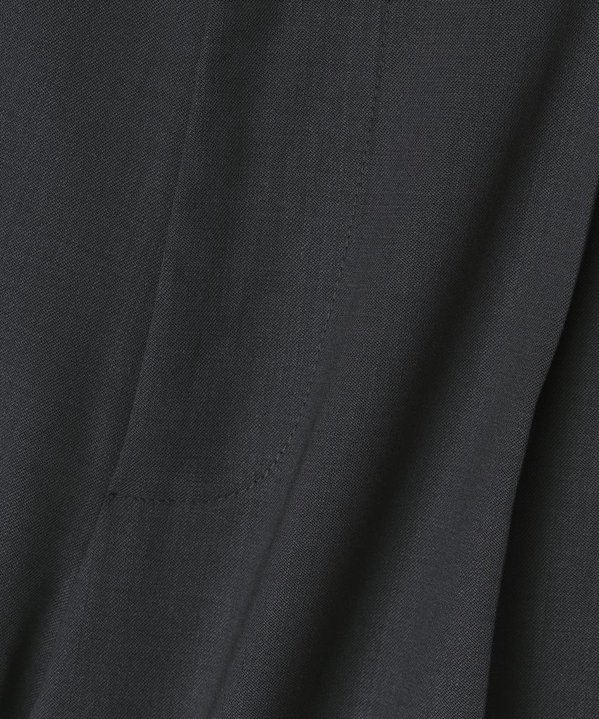 NOIRER Two-Tuck Button Wide Slacks (Gray)