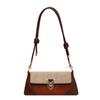 New autumn and winter retro fashion contrasting color small square bag niche simple commuter shoulder bag