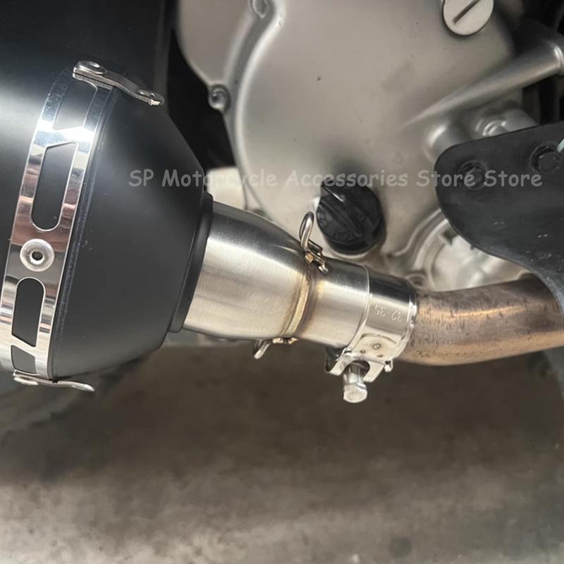 Motorcycle Modification Exhaust Pipe Exhaust Middle Section 28 30 32 35 mm Adapter 51mm Exhaust Section non-destructive Install