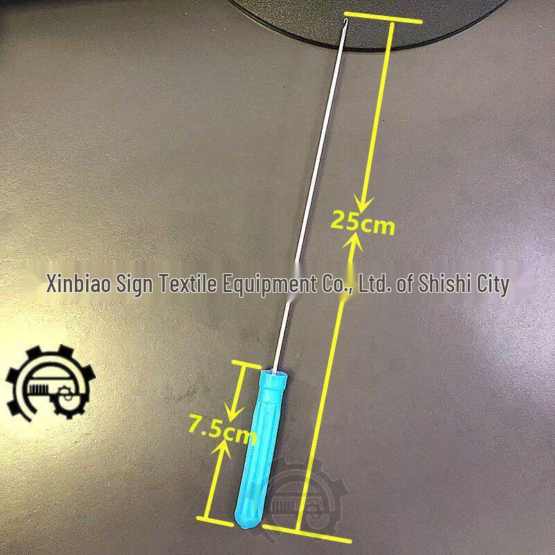 Webbing Machine Parts: Yarn Guide & Long Crochet Hook (31.5/25/18.5 cm, Width: 2mm, Thickness: 1mm)