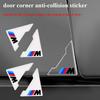 QSC24 4Pcs Car Door Corner Cover Bumper Crash Protection Stickers For BMW M5 M4 M3 F20 F40 F22 F30 E90 F32 F10 F06 F07 F46 E60 Z4 G20