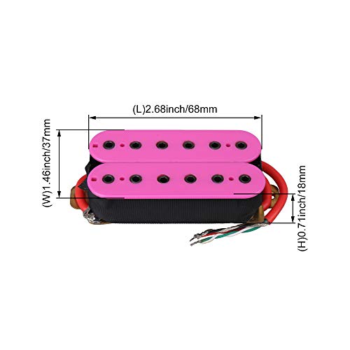 Yibuy Pair of Purple Electric Guitar Humbuckers, Dual Coil, Noiseless, Ceramic Magnet