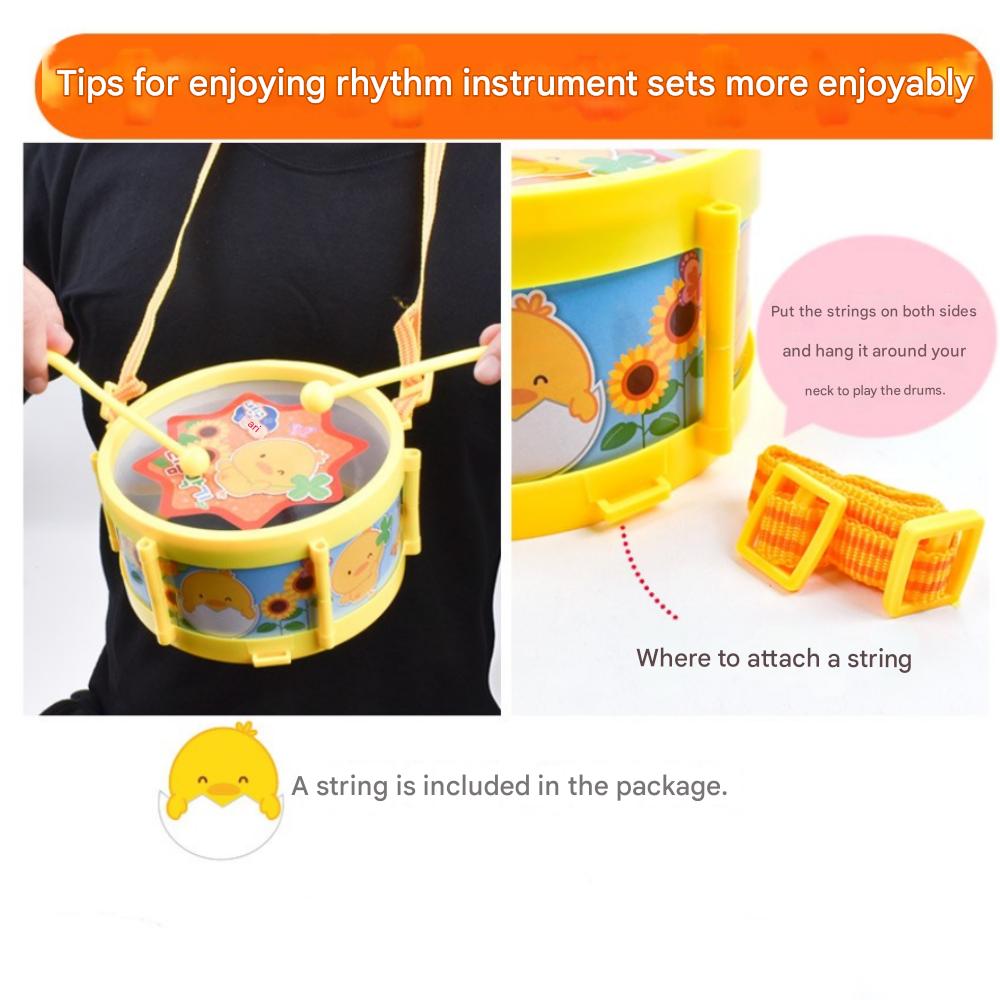 Children's Toy Rhythm Instrument(Drum, Tambourine, Maracas) Set