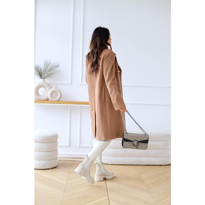 YYFS Moda mujer Casual Color sólido estampado Otoño Invierno manga larga cuello POLO chaquetas y abrigos