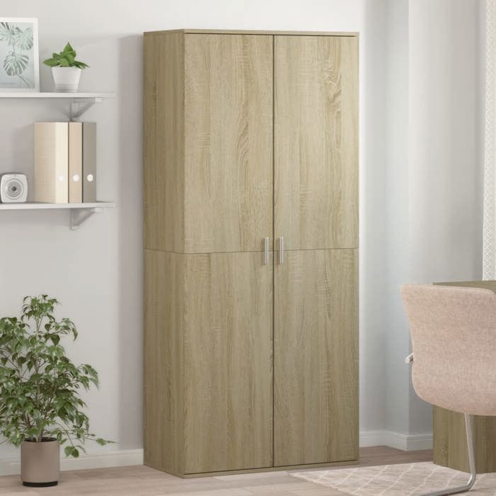 VidaXL Armoire à chaussures Chêne sonoma 80x39x178 cm Aggloméré, rangement de chaussures, armoire de rangement de 3276674