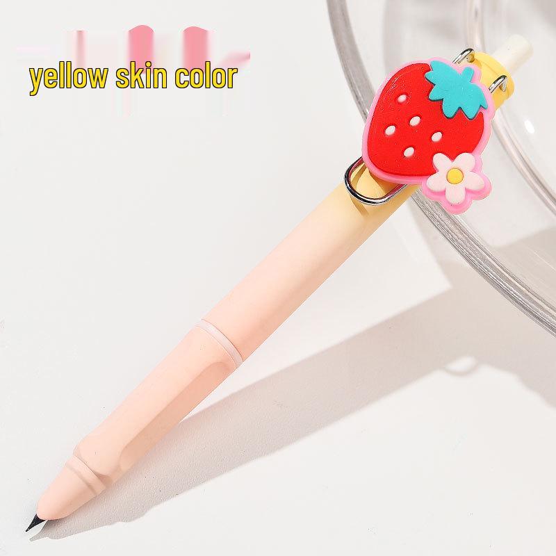 Cute Cartoon 0.38mm Ballpoint Pen with Replaceable Ink for Primary Students