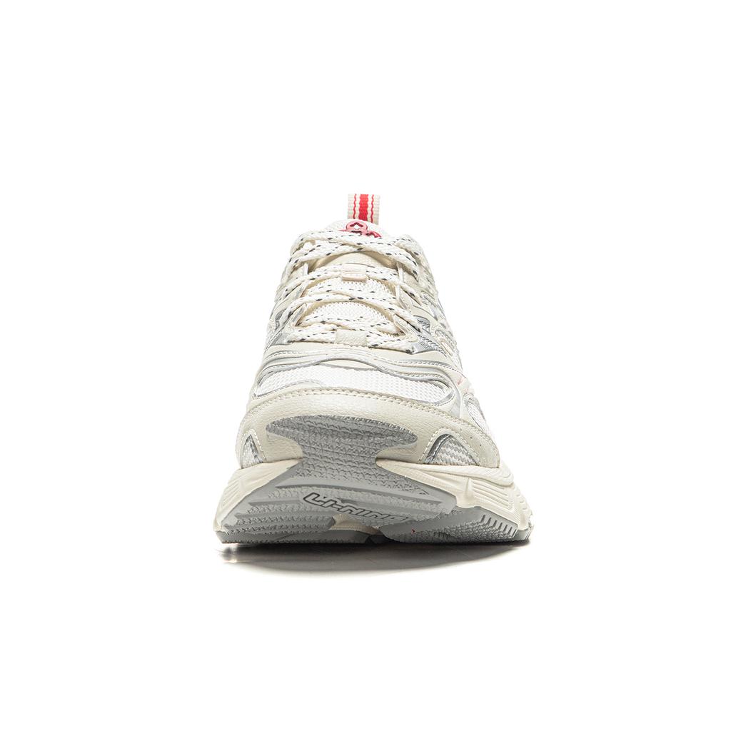 LiNing Star Shock Absorbers Slip Resistant, Abrasion Resistant, Breathable Low Top Chunky Sneakers Men's White Red