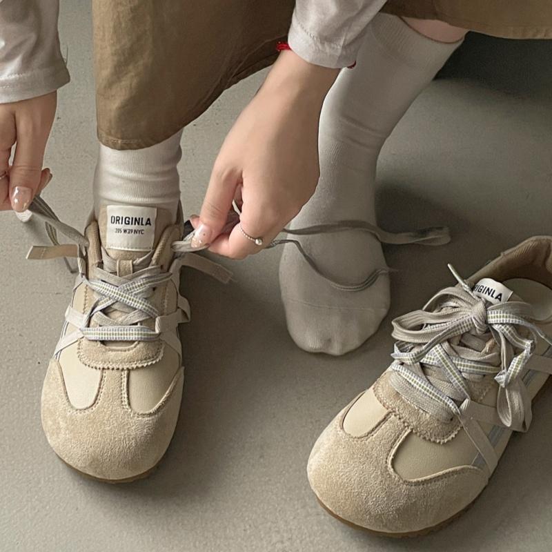 Fashion Fashionable Casual Women's Sneakers 2025 Spring German Training Shoes Height Increased Sneakers Outside Comfy Flat Sneakers