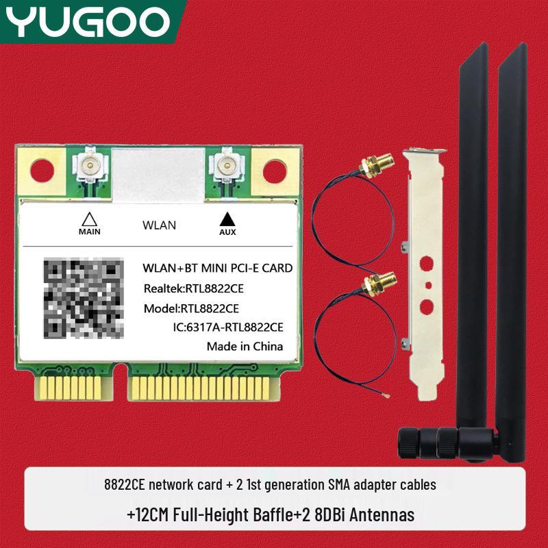 RTL8822CE Dual-Band Mini PCIe Gigabit Laptop Wireless Network Card with Bluetooth 5.0