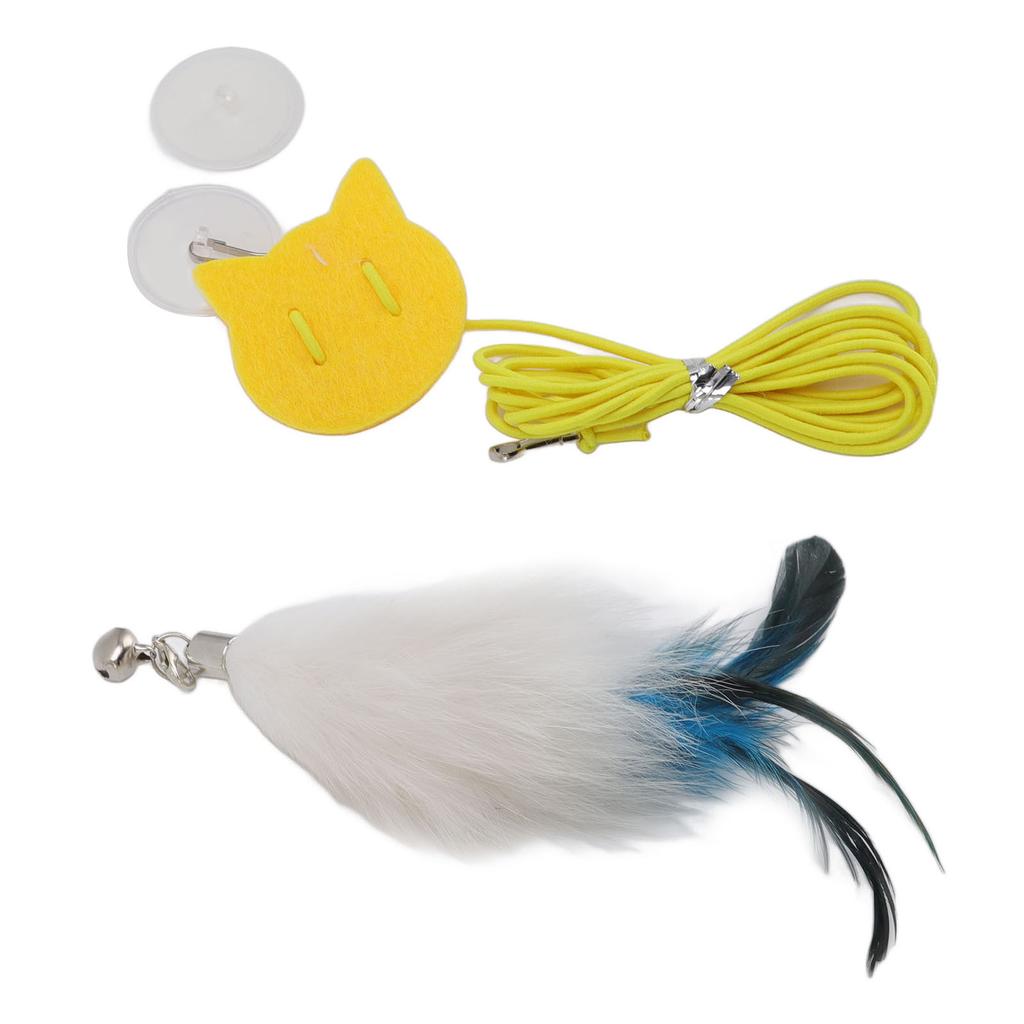 Pet Cat Hanging Toy Adjustable Interactive Traceless Hook Elastic Cord Bell Door Hanging Cat Toy