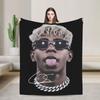 Lamine YYamal Flannel Blanket Number  Football Creative Throw Blankets for Home cm Quilt
