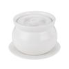 OIMG Ceramic Stew Pot with Lid & Saucer