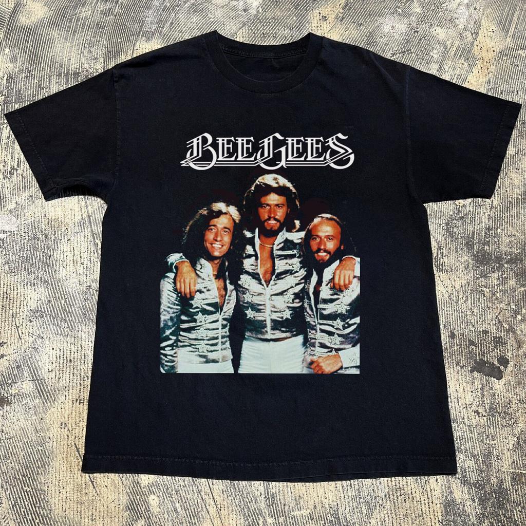 The Bee Gees Band Kortärmad Svart Alla Storlekar Gåva Älskare Skjorta Vc1704
