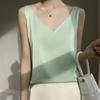 Women's Summer Silk Camisole, Satin V-Neck Top, Unique Base Layer.