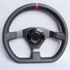 320mm/300mm Steering Wheel JDM Style Universal Flat Dish D Shape Leather Racing Sports Steering Car Accessories