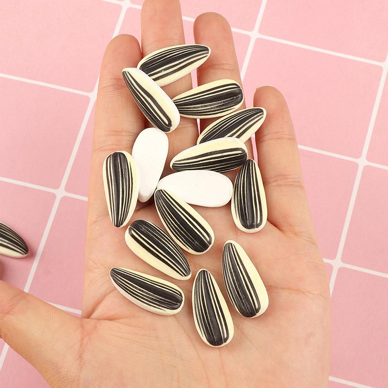 

Имитация семян подсолнечника DIY Кремовый клей Креативный чехол для телефона Наклейка на холодильник Заколка для волос Аксессуары из смолы