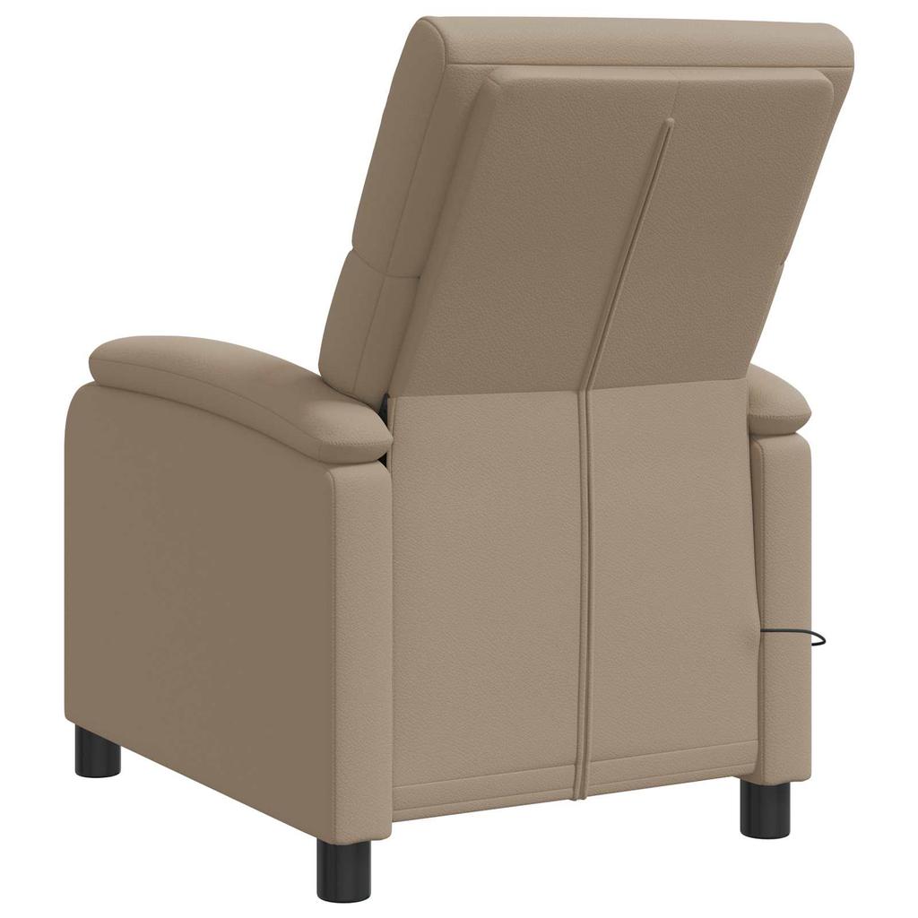 Massage Recliner Chair Cappuccino Faux Leather