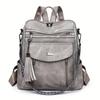 Adjustable Straps, Women's Large Capacity Backpack Stylish, Multiple Compartments, and Decorative Tassel Zipper Pulls Casual