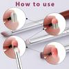 3 Pcs Nail Art Brush Ombre Nail Brush Wooden Ombre Nails Art Gradient Painting Brushes Gradual Color Blooming Nails Drawing Pen Manicure Gel Polish