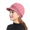 Mid Aged and Elderly Women's Warm and Knitted Beret for Autumn and Winter, New Beret for Outdoor Travel