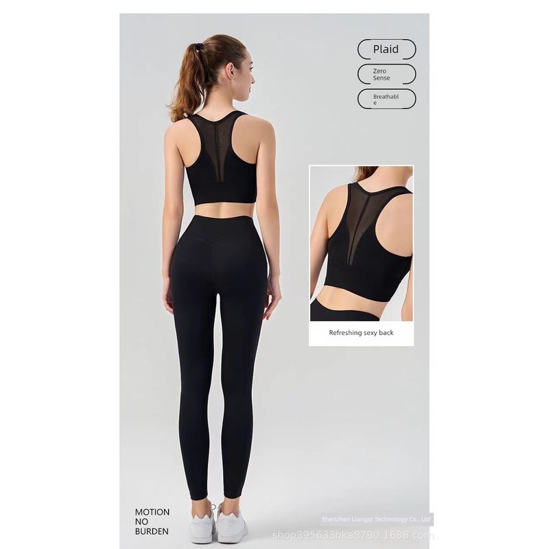 

Breathable Yoga Sports Underwear Women s Summer Bubble Wrap High-Intensity Fitness Running Integrated Outwear Yoga Vest Black S