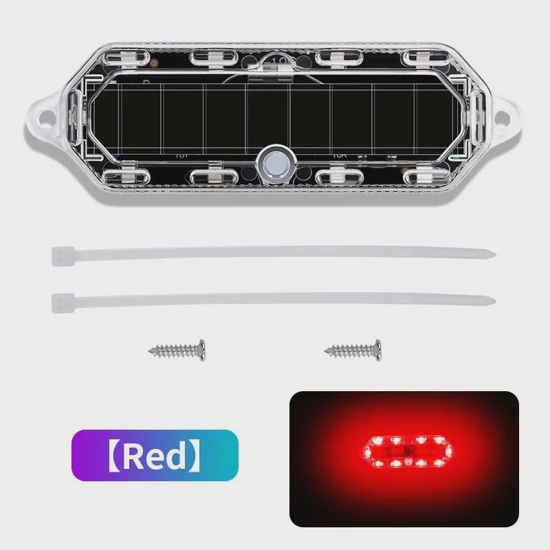 Solární LED motocyklové výstražné a dekorativní světlo