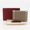 VALENTINO GARAVANI rockstud small wallet Bi-Fold Wallet WW2P0P39BOL beige Calfskin Women Used