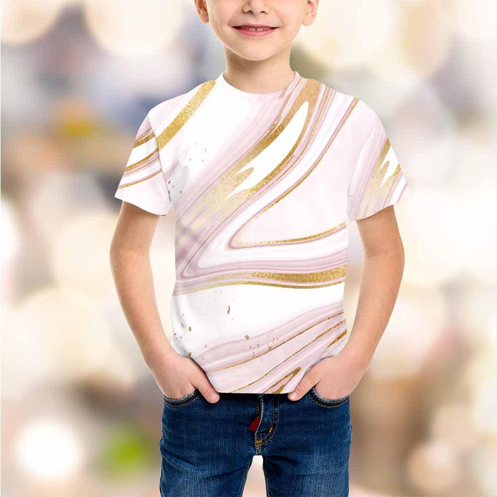 Summer Round Neck 3D Printed Top Fashionable Casual Short Sleeved Children's Boy T-shirts