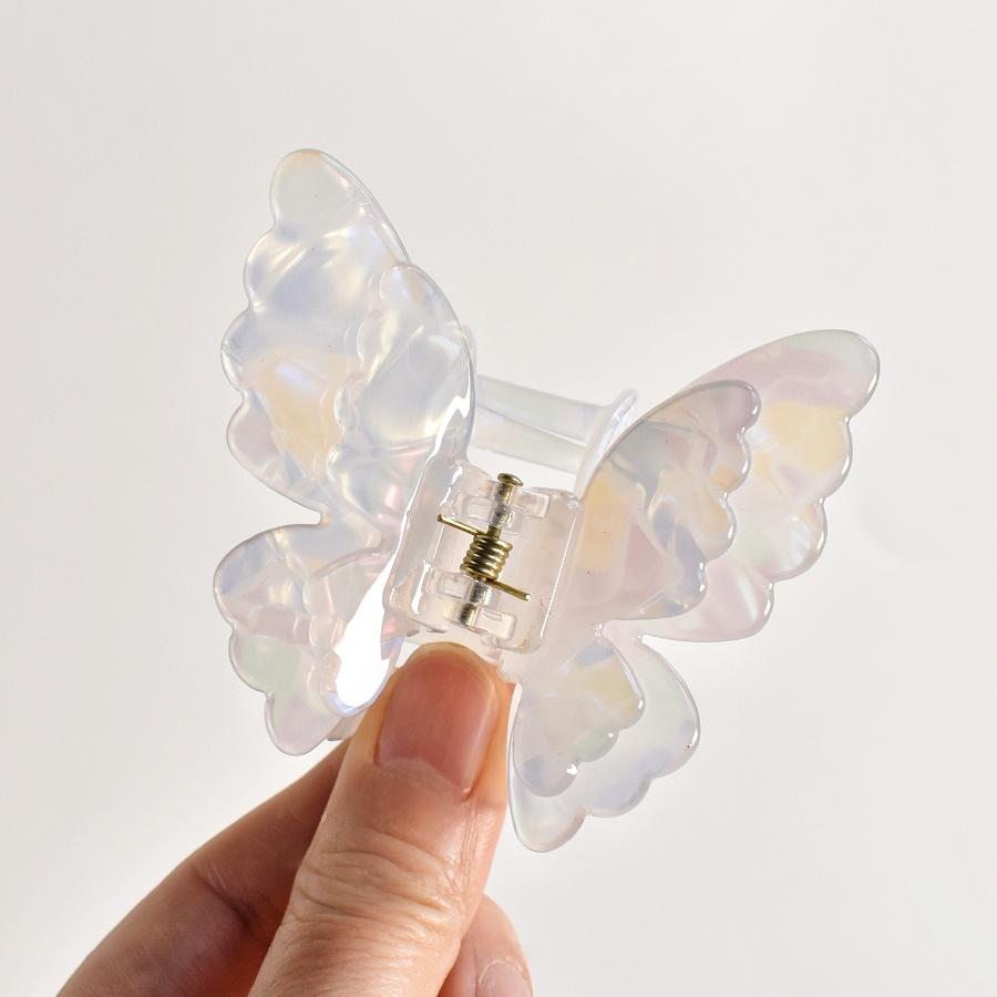 1PC Phantom Color Double-layer acetate Butterfly hair grab cute and sweet half-hair thin hair use gift Versatile hair accessory