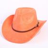 Popular European and American Classic Suede Western Cowboy Hat Men's and Women's Fashion LO Style Peach Heart Cowboy Hat