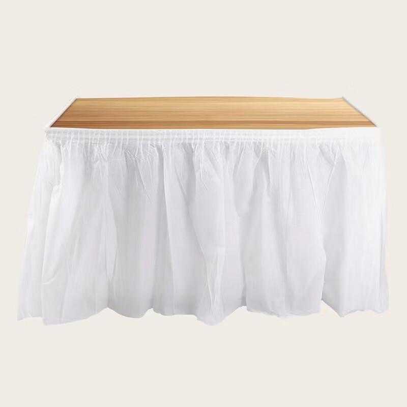 Disposable Waterproof Solid Color Party Table Skirt