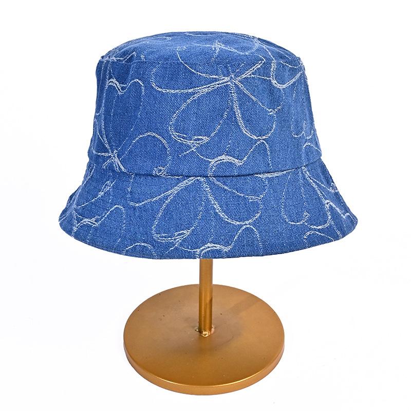 

Весенне-осенняя шляпа тай-дай женская с бантом джинсовая шляпа-ведро солнцезащитная шляпа-ведро универсальная двусторонняя шляпа-панама One Size