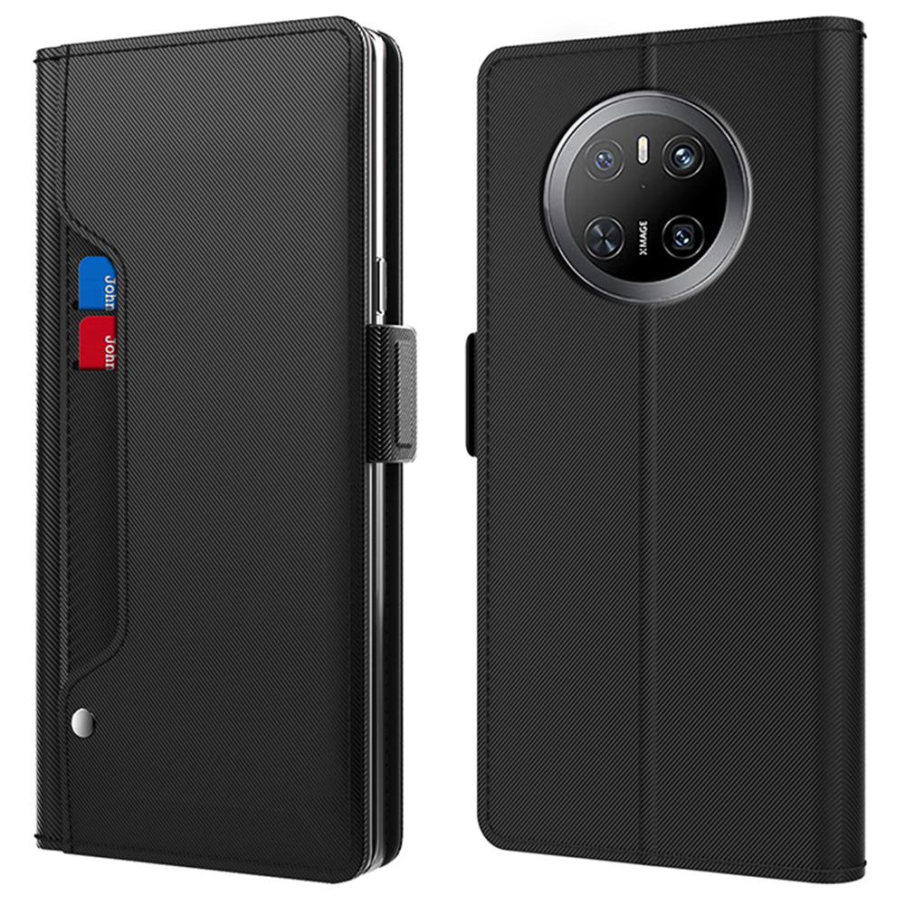 Für Huawei Mate 70 Hülle Ständer PU Leder Handyhülle Kartenhalter Spiegel