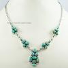 Arizona Turquoise Multi Stone Necklace, Anniversary Necklace, 925 Sterling Silver Necklace, Designer Necklace, Gemstone Necklace For Gift