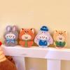 Cute Cartoon Small Animal Plush Keychain Kawaii Fox Rabbit Stuffed Doll Pendant Backpack Decoration Pendant Accessories Gift