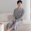 Pyjamas Herren Frühling und Herbst Baumwolle Langarm Bademäntel Herren Pyjamas Mittel und Lang Yukata Übergröße Loungewear