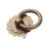 2Pcs Vintage Copper Round Ring Style Dresser Drawer Cabinet Pull Handle Knob for Wood Box Door Kitchen Home Decor with Screws
