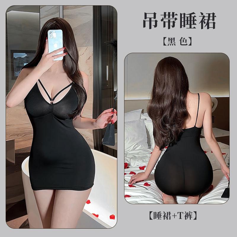 Erotic underwear teasing suspender skirt passion pajamas sexy hip wrap free bed flirting suit D