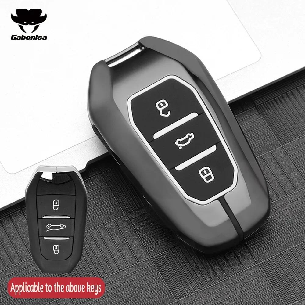 Metall Autoschlüssel Hülle Für Peugeot 2008 3008 4008 5008 308 408 508 Citroen C1 C2 C4 C6 C3-Xr Picasso Grand Ds3 Ds5 Abdeckung Schale Fob
