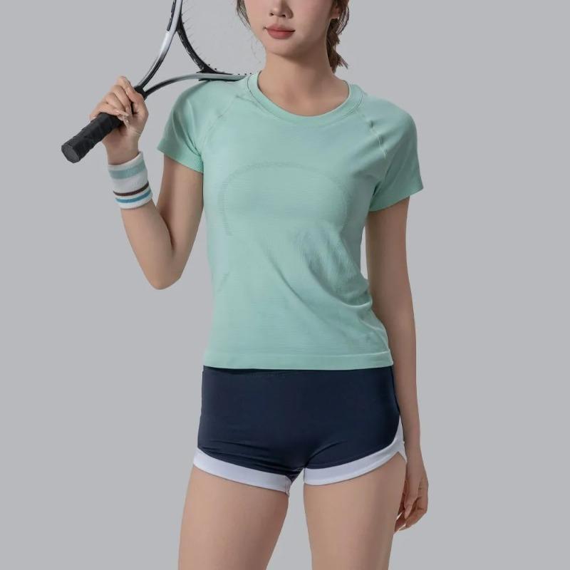 Women Seamless High Stretch Raglan Sleeve Yoga T Shirt