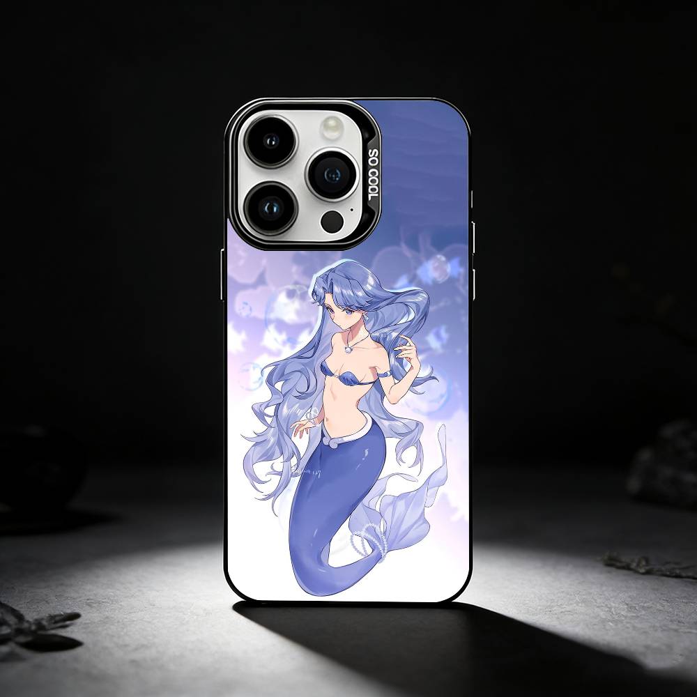 M-Mermaid M-Melody Pichi Phone Case For iPhone 17,16,15,14,13,12,11 Plus,Pro Max,XS,Colored silver phone case