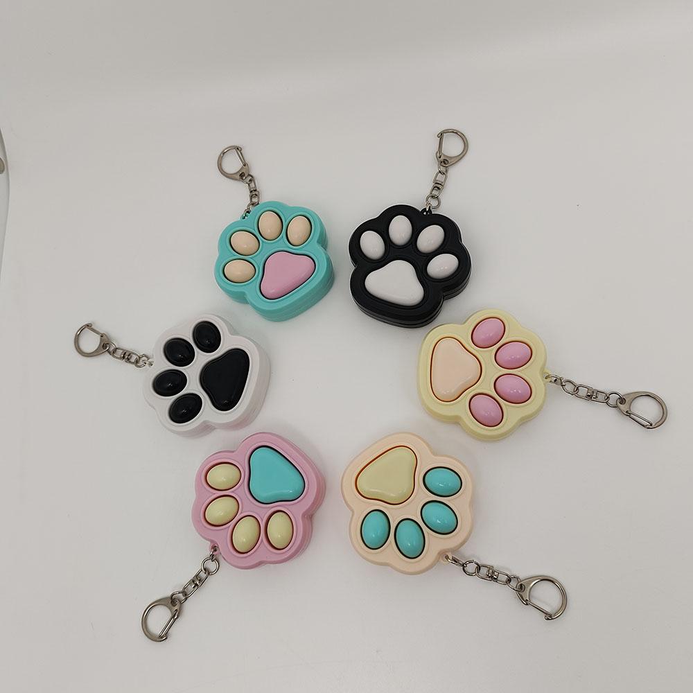 Cartoon Kawaii Cat Claw Button Decompression Toy Key Ring Pendant Cute Couple Car Bag Pendant Creative Keychain