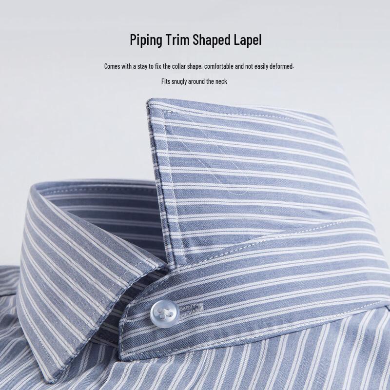 Shanshan Men's Striped Long-Sleeve Casual Shirt