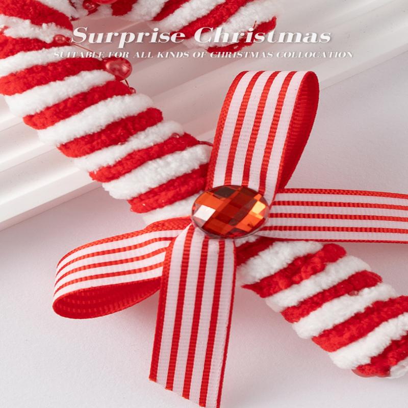 Colorful Candy Cane Xmas Tree Decorations Festive Striped Lightweight Christmas Pendants 2025 Xmas Decorations For Home Decors