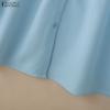 ZANZEA Women Casual Turn Down Collar Summer Short Sleeve Dress