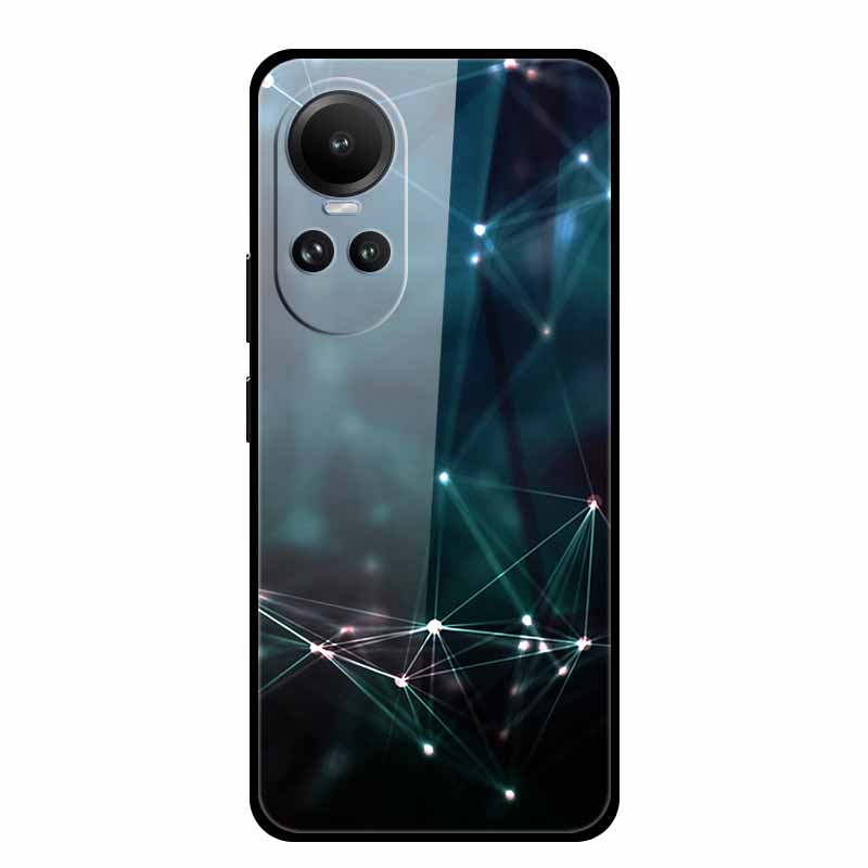 Tempered Glass Case For Oppo Reno10 Pro Cover Reno 10 5G Fashion Hard Back Cover for Oppo Reno 10 Pro 5G Reno105G Case Lion Capa